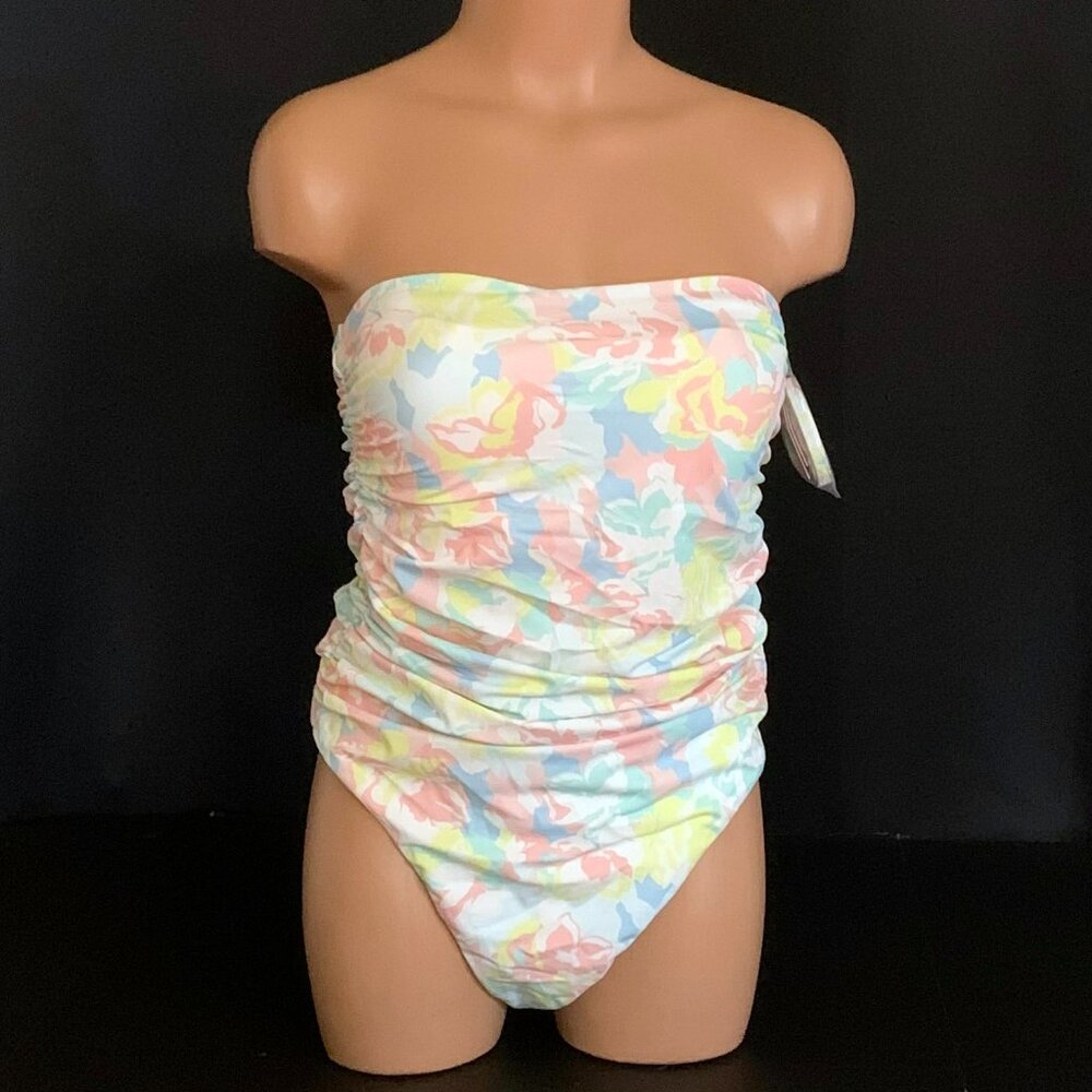 Victoria's Secret Swim Ruched One-Piece Swimsuit Removable Straps & Padding NWT
